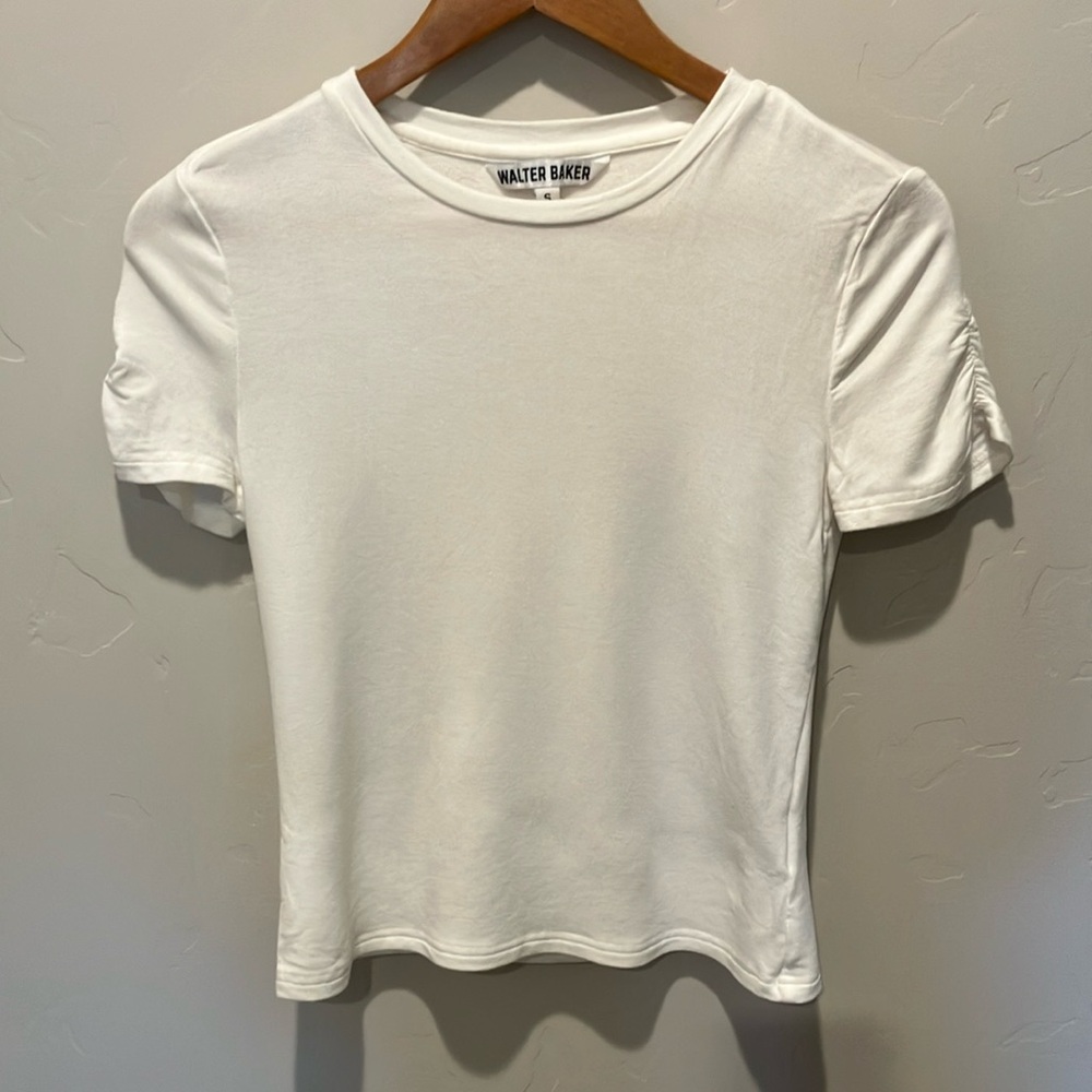 Walter Baker White Fitted Short Sleeve Tee